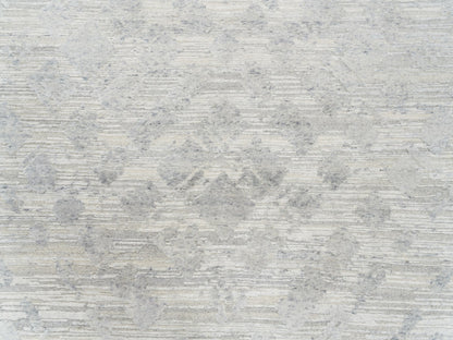 Grey 9'0" x 12'0" Modern / Contemporary Hand knotted Wool Rug - Sku: O062890