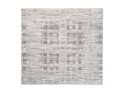 Grey 8'0" x 8'0" Modern / Contemporary Hand knotted Wool Rug - Sku: O062892