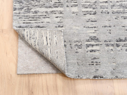 Grey 8'0" x 8'0" Modern / Contemporary Hand knotted Wool Rug - Sku: O062892