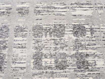 Grey 8'0" x 8'0" Modern / Contemporary Hand knotted Wool Rug - Sku: O062892