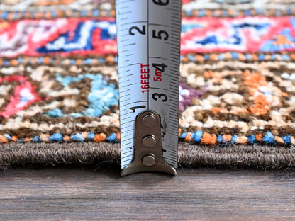 Blue 2'10" x 4'6" Kazak Hand knotted Wool Rug - Sku: O0628