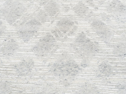 Grey 4'0" x 12'0" Modern / Contemporary Hand knotted Wool Rug - Sku: O062906