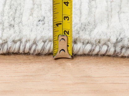 Modern / Contemporary hand-knotted wool runner in Gray, 4' x 12' — SKU O062906 (view 7)