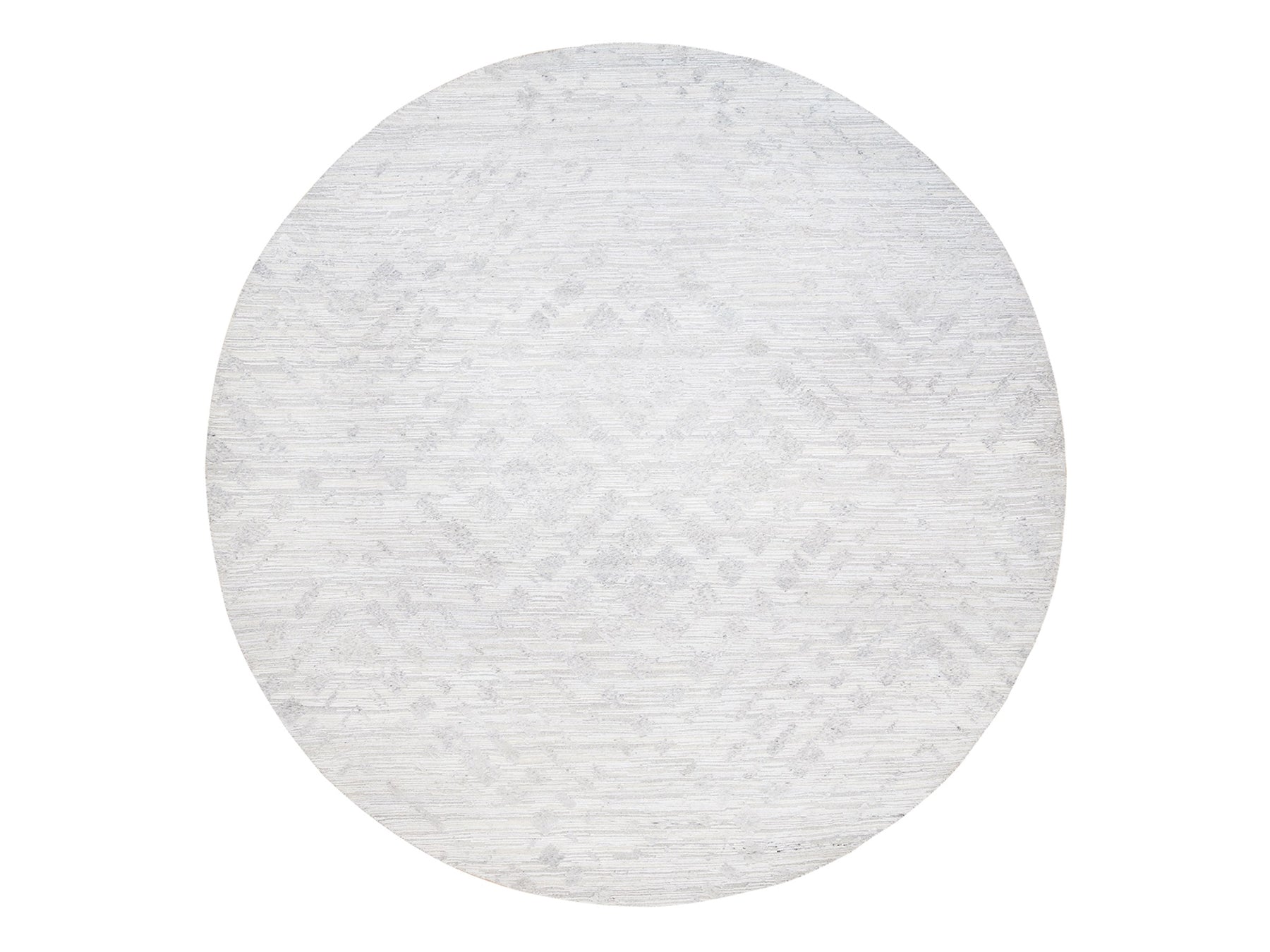 Modern / Contemporary hand-knotted wool rug in Gray, 11'10" x 11'10" — SKU O062932