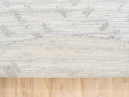 Grey 11'10" x 11'10" Modern / Contemporary Hand knotted Wool Rug - Sku: O062932
