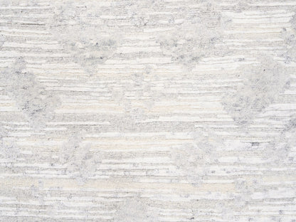 Grey 2'6" x 12'0" Modern / Contemporary Hand knotted Wool Rug - Sku: O062938