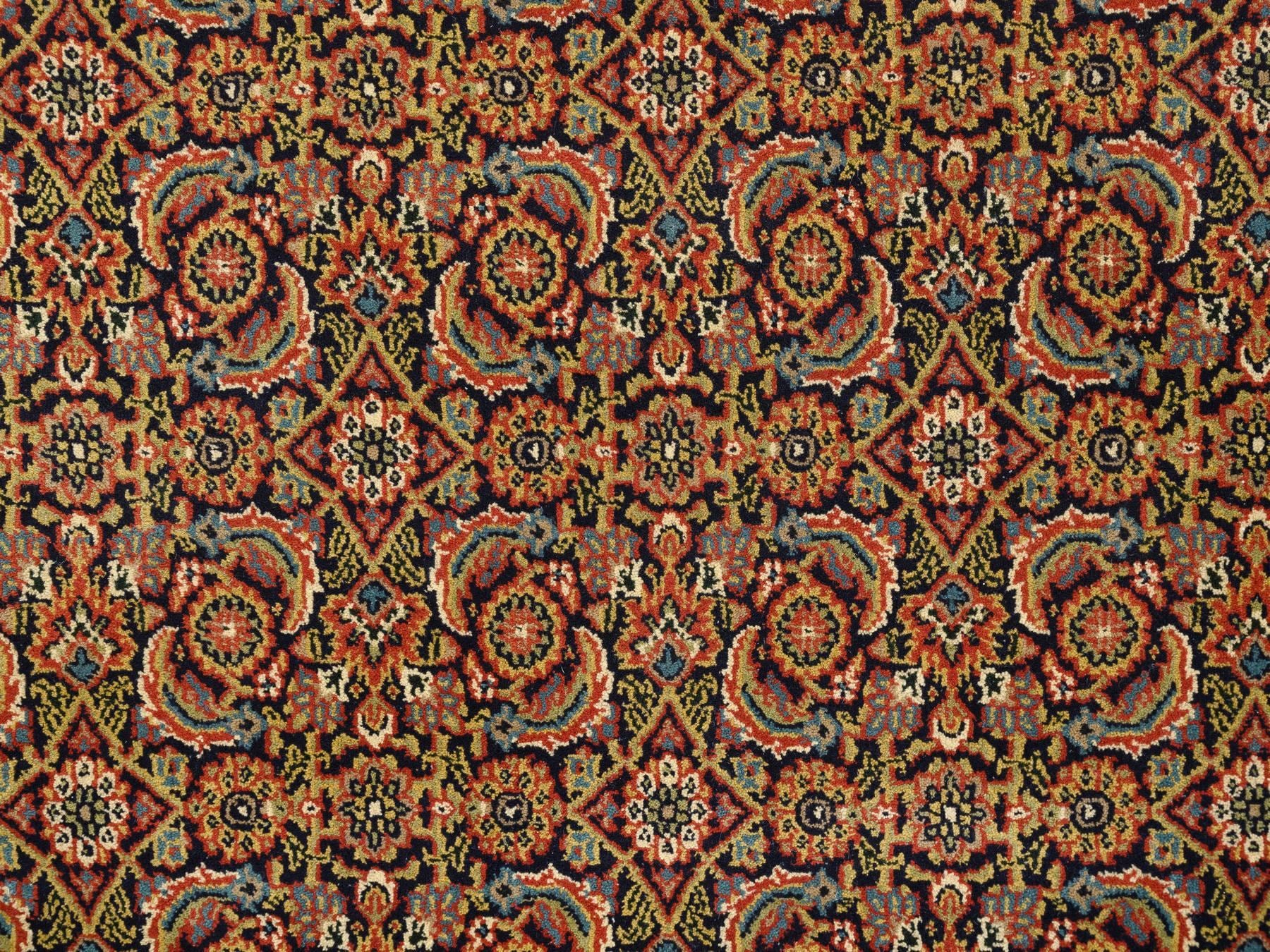 Herati Fine Oriental hand-knotted wool rug in Black & Red, 4'2" x 6'3" — SKU O062978 (view 5)