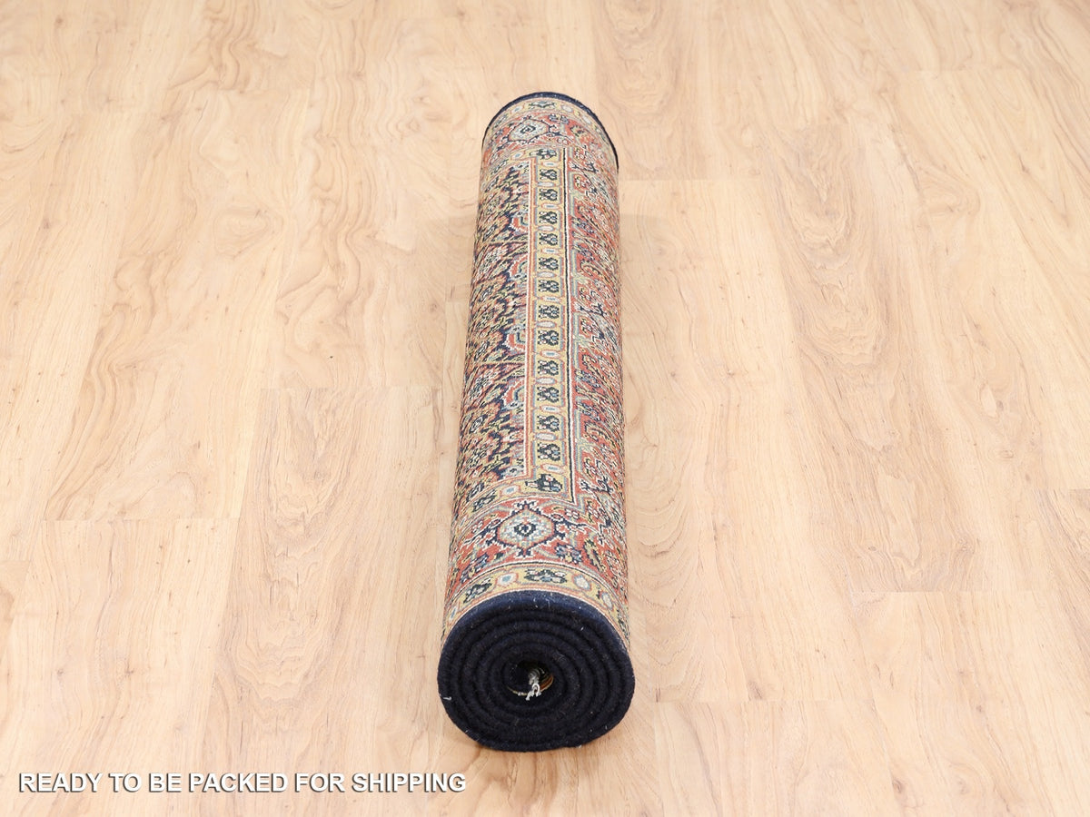 Herati Fine Oriental hand-knotted wool rug in Black & Red, 4'2" x 6'3" — SKU O062978 (view 6)