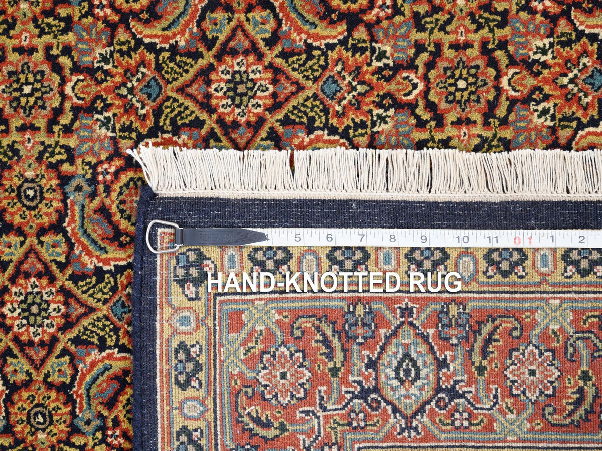 Herati Fine Oriental hand-knotted wool rug in Black & Red, 4'2" x 6'3" — SKU O062978 (view 8)