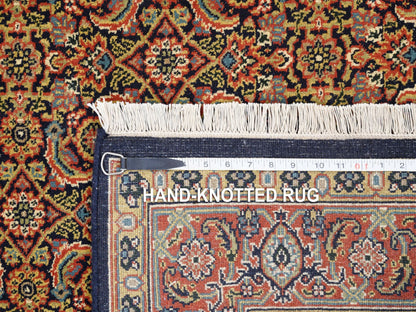Herati Fine Oriental hand-knotted wool rug in Black & Red, 4'2" x 6'3" — SKU O062978 (view 8)