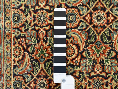 Herati Fine Oriental hand-knotted wool rug in Black & Red, 3'1" x 5'2" — SKU O062979 (view 4)