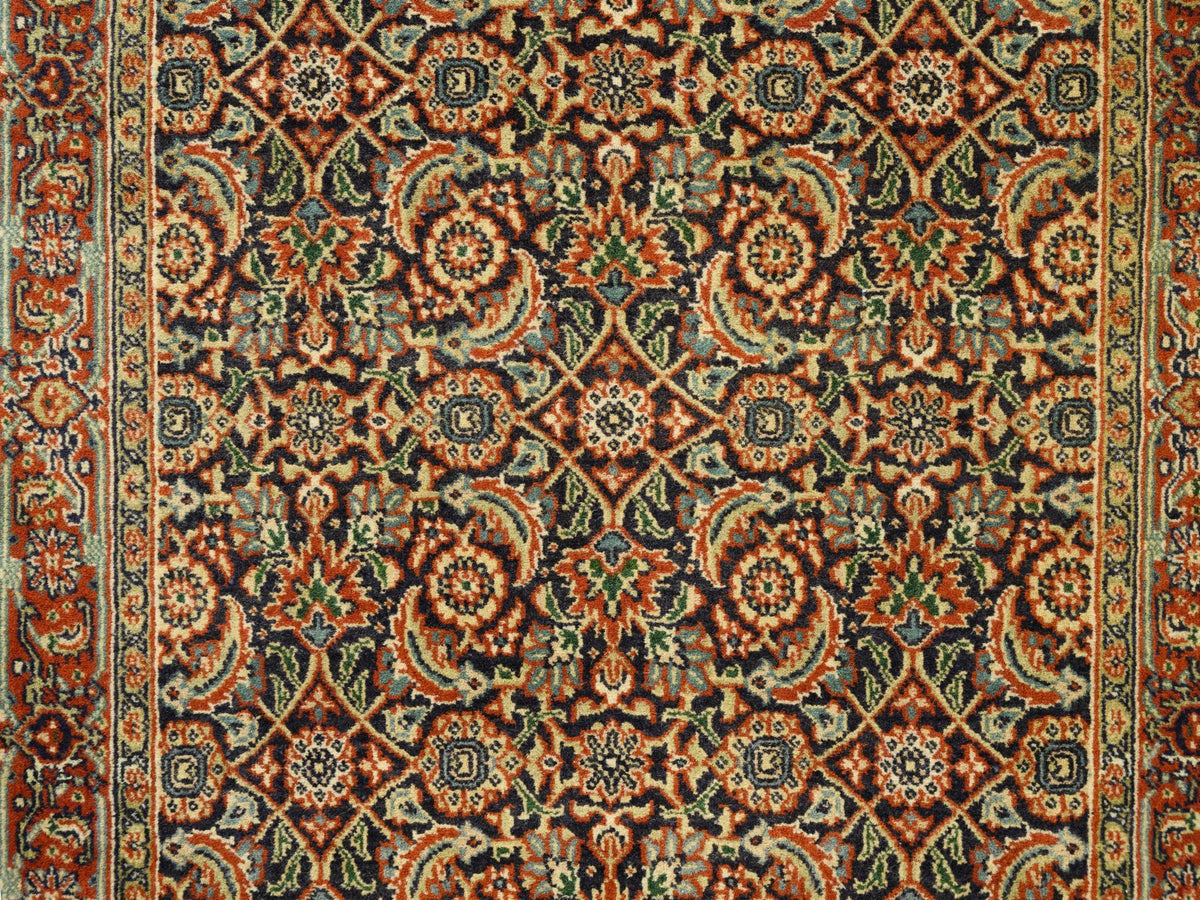 Herati Fine Oriental hand-knotted wool rug in Black & Red, 3'1" x 5'2" — SKU O062979 (view 5)