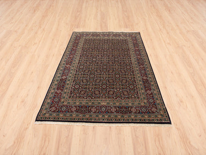 Herati Fine Oriental hand-knotted wool rug in Black & Red, 5'2" x 7'4" — SKU O062995 (view 2)