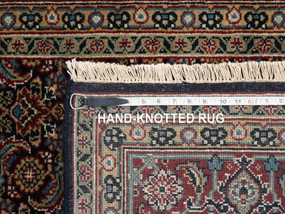 Herati Fine Oriental hand-knotted wool rug in Black & Red, 5'2" x 7'4" — SKU O062995 (view 8)