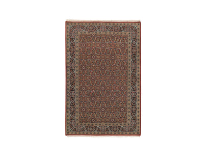 Red 4'0" x 6'3" Traditional Hand knotted Wool Rug - Sku: O062997