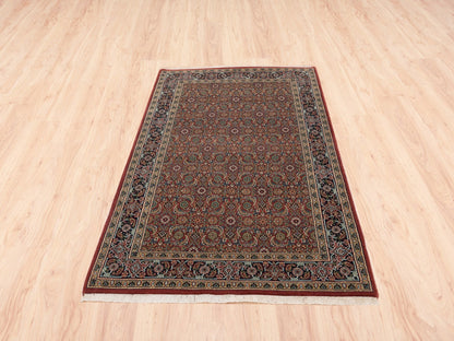 Red 4'0" x 6'3" Traditional Hand knotted Wool Rug - Sku: O062997