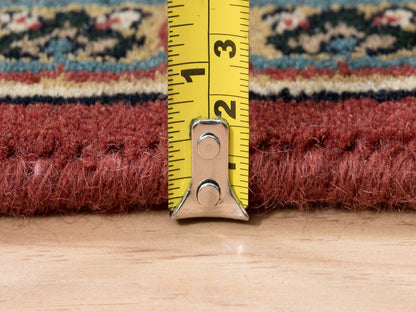 Red 4'0" x 6'3" Traditional Hand knotted Wool Rug - Sku: O062997