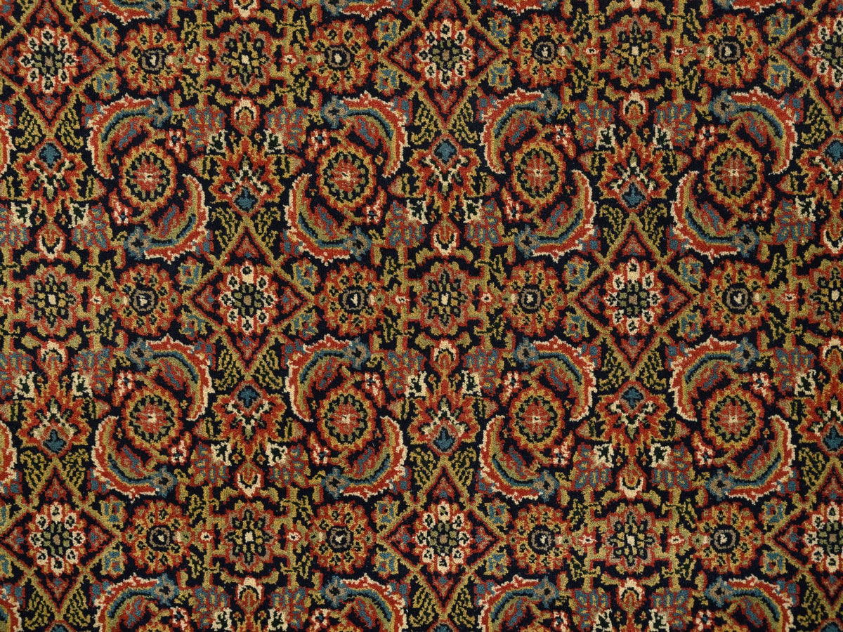 Herati Fine Oriental hand-knotted wool rug in Black & Red, 4' x 6'2" — SKU O063000 (view 5)