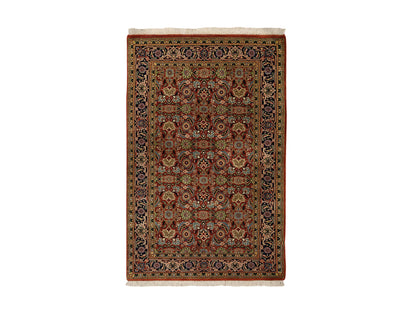 Red 2'7" x 4'0" Traditional Hand knotted Wool Rug - Sku: O063003