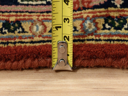 Red 2'7" x 4'0" Traditional Hand knotted Wool Rug - Sku: O063003