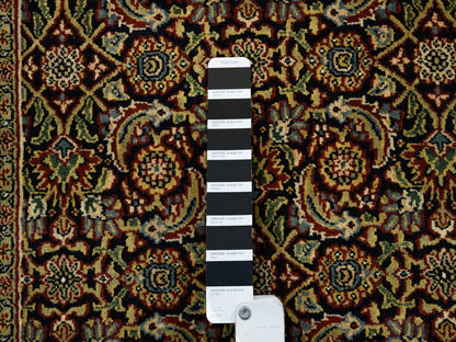Herati Fine Oriental hand-knotted wool runner in Black & Midnight Blue, 2'6" x 10' — SKU O063006 (view 4)