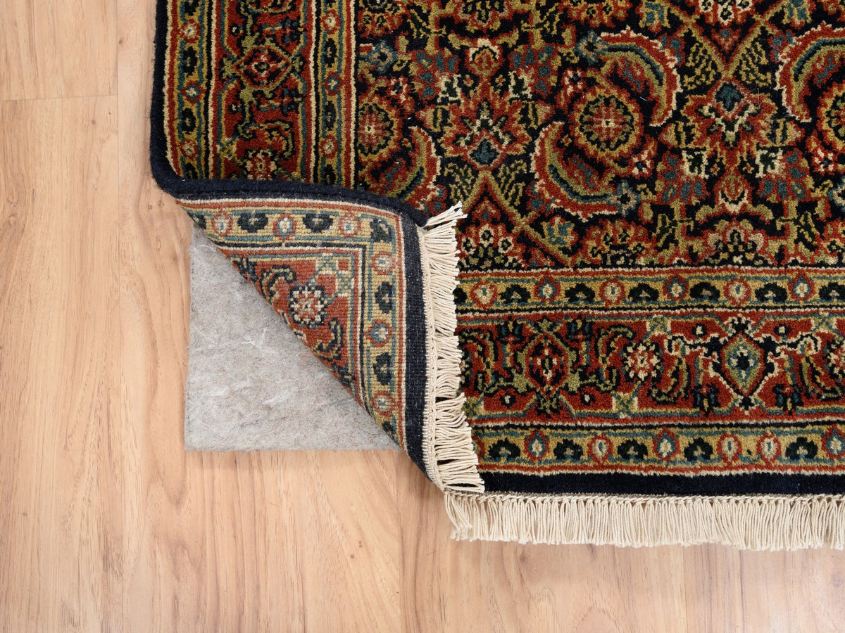 Herati Fine Oriental hand-knotted wool runner in Black & Red, 2'8" x 9'9" — SKU O063011 (view 3)