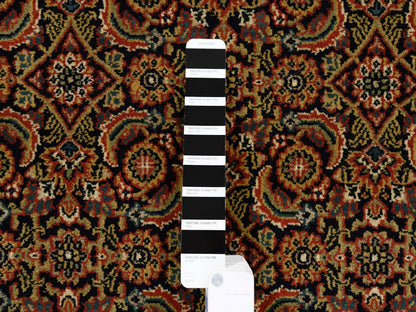 Herati Fine Oriental hand-knotted wool runner in Black & Red, 2'8" x 9'9" — SKU O063011 (view 4)
