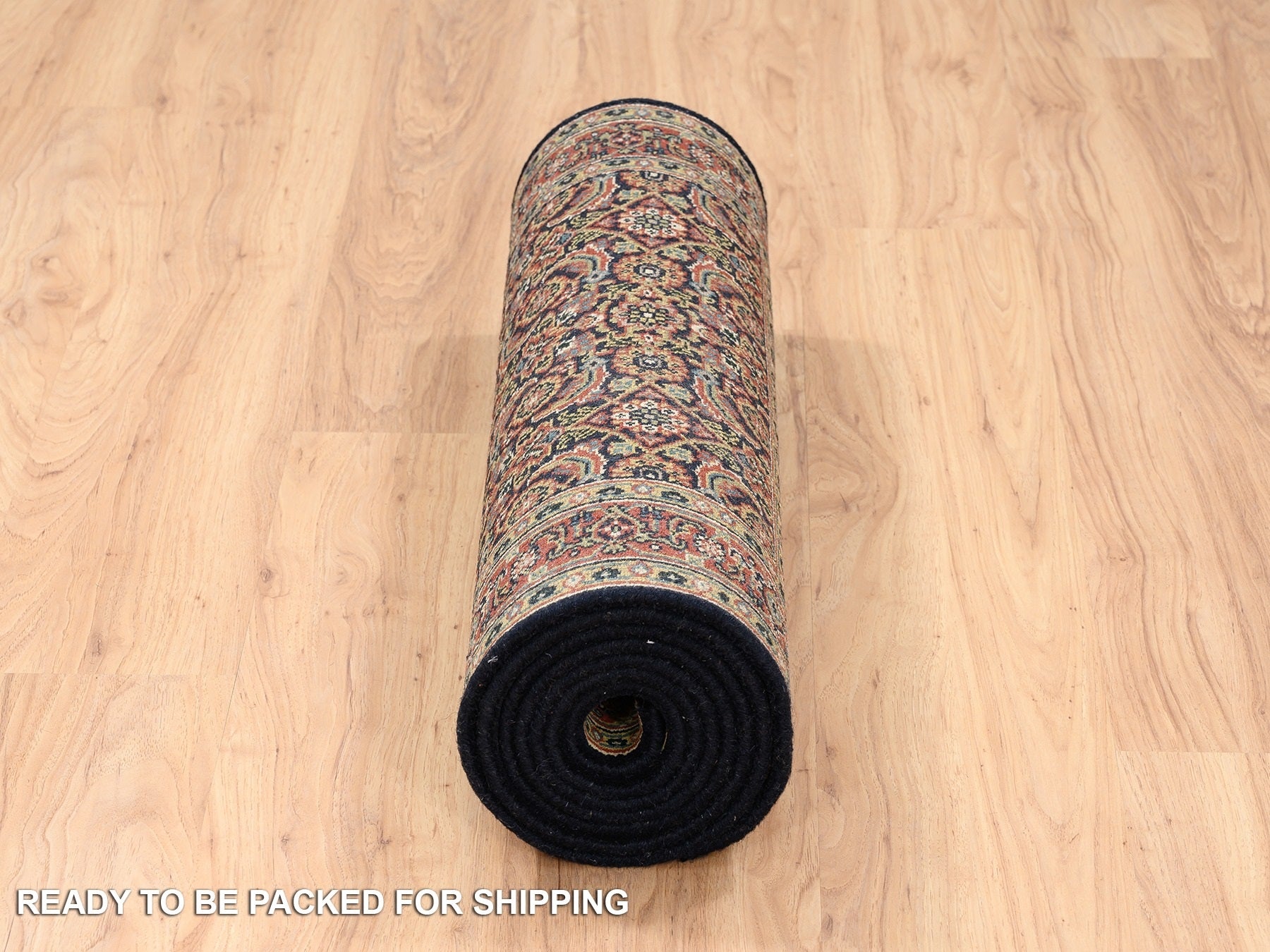 Herati Fine Oriental hand-knotted wool runner in Black & Red, 2'8" x 9'9" — SKU O063011 (view 6)