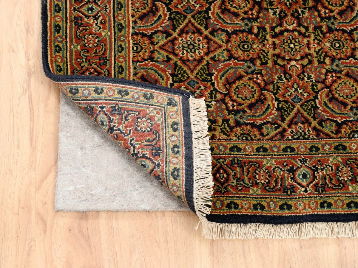 Herati Fine Oriental hand-knotted wool runner in Black & Red, 2'9" x 12'4" — SKU O063023 (view 3)