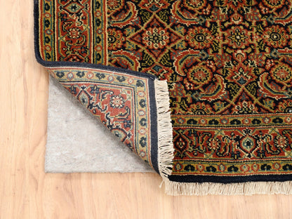 Herati Fine Oriental hand-knotted wool runner in Black & Red, 2'9" x 12'4" — SKU O063023 (view 3)