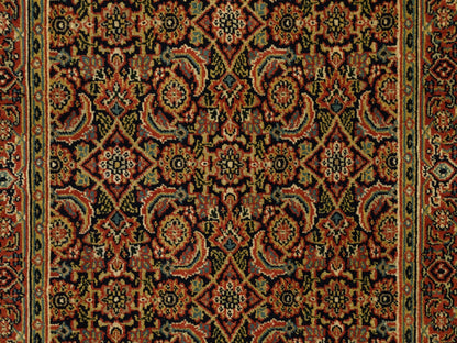 Black 2'9" x 12'4" Fine Oriental Hand knotted Wool Rug - Sku: O063023