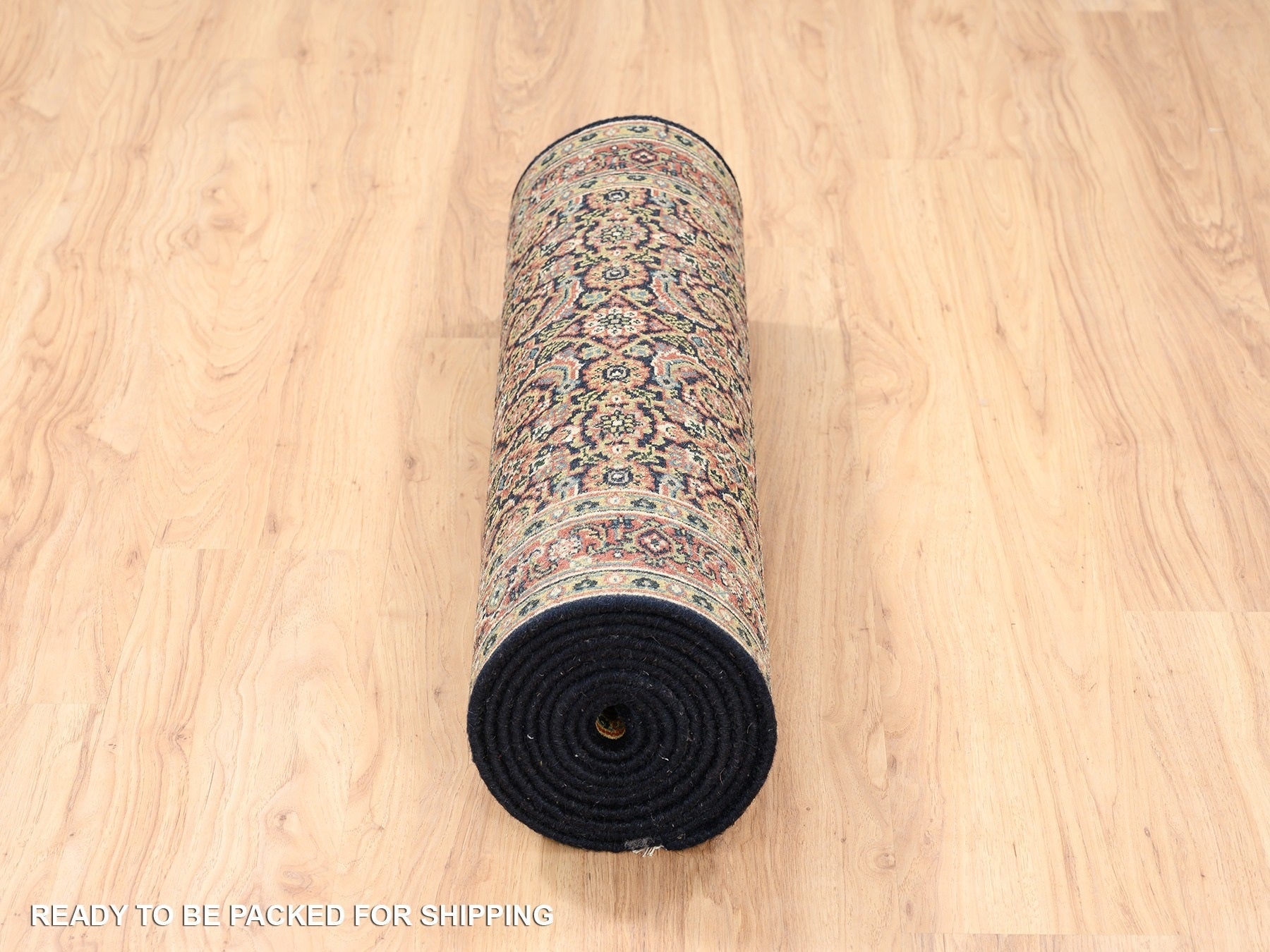 Herati Fine Oriental hand-knotted wool runner in Black & Red, 2'9" x 12'4" — SKU O063023 (view 6)