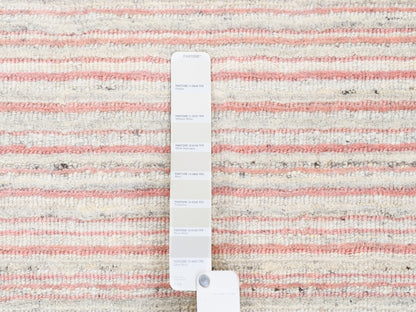 Red 9'1" x 12'0" Modern / Contemporary Handloom Wool Rug - Sku: O063038