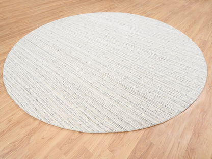 Modern / Contemporary hand-knotted wool rug in Gray, 11'9" x 11'10" — SKU O063041 (view 4)