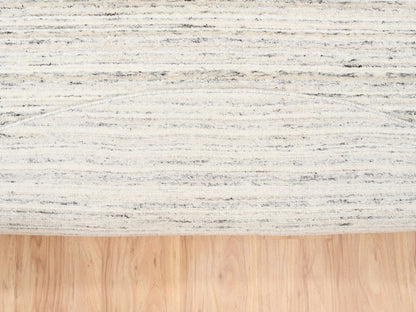 Grey 11'10" x 11'9" Modern / Contemporary Handloom Wool Rug - Sku: O063041