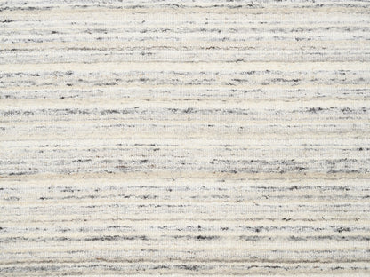Grey 11'10" x 11'9" Modern / Contemporary Handloom Wool Rug - Sku: O063041