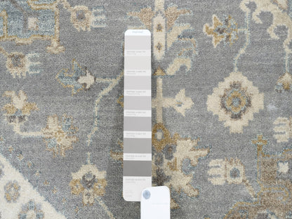 Grey 14'0" x 16'0" Traditional Hand knotted Wool Rug - Sku: O063068