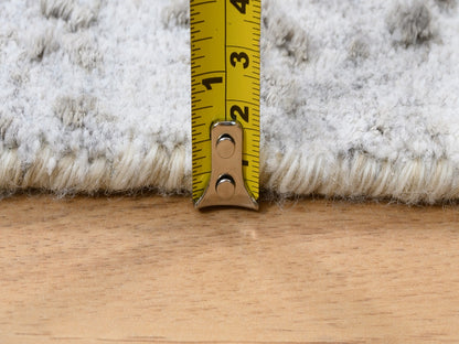 Grey 4'2" x 6'0" Transitional Hand knotted Wool/Silk Rug - Sku: O063183