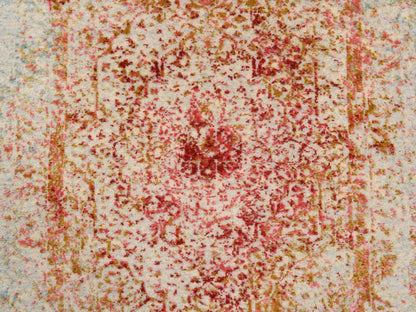 Pink 2'6" x 6'0" Modern / Contemporary Hand knotted Wool/Silk Rug - Sku: O063186