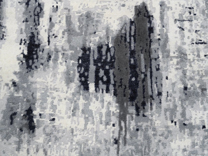 Ivory 3'0" x 4'10" Modern and Contemporary Hand knotted Wool/Silk Rug - Sku: O063193