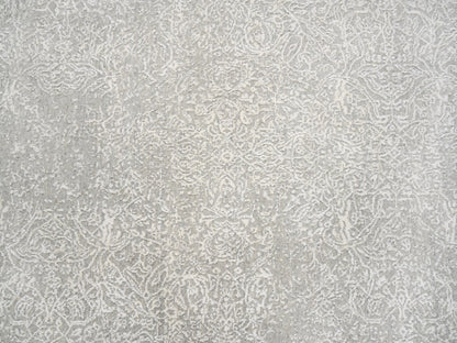 Modern / Contemporary hand-knotted wool/art silk rug in Beige, 8' x 10' — SKU O063267 (view 8)