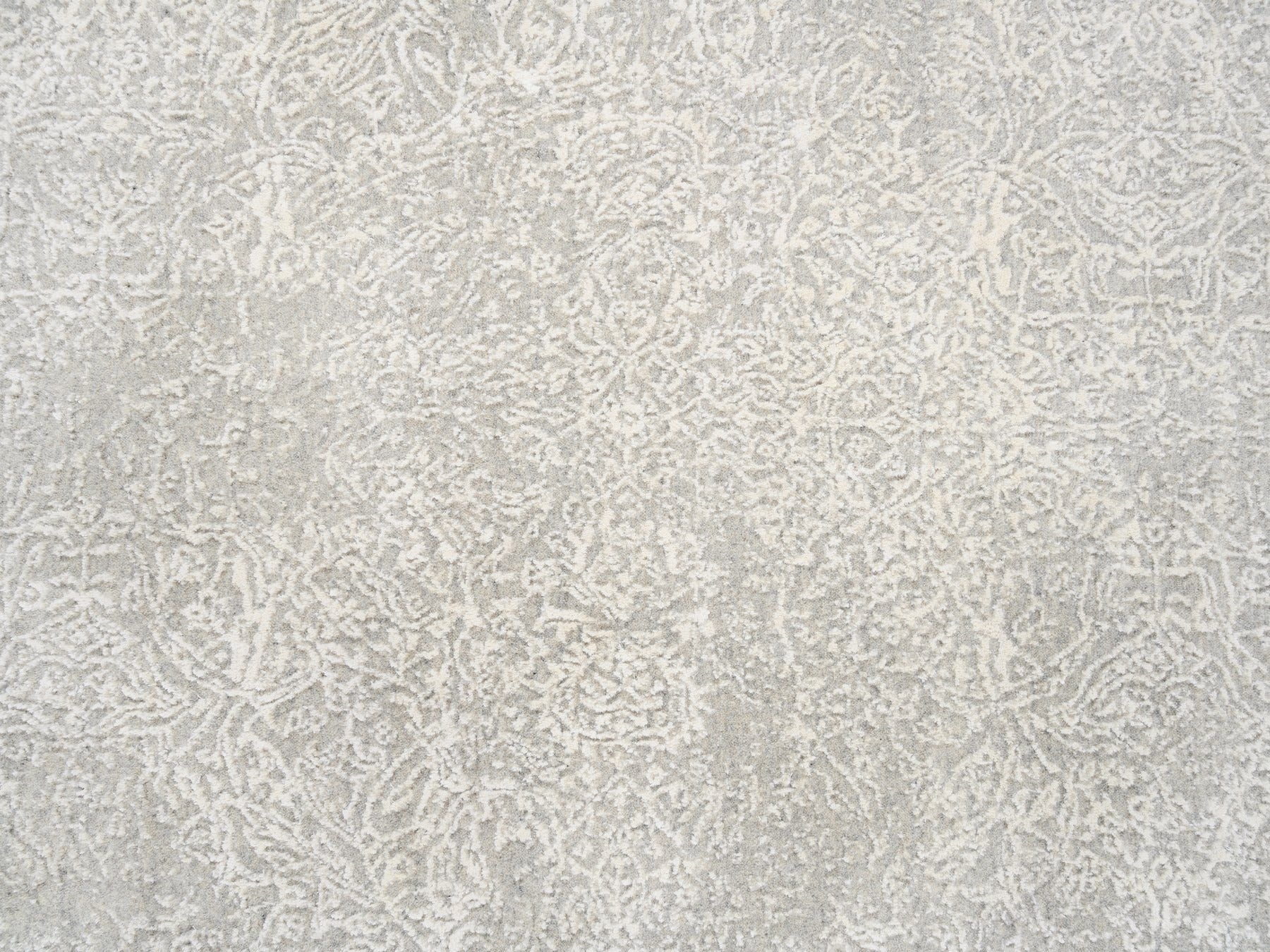 Modern / Contemporary hand-knotted wool/art silk rug in Beige, 6' x 6'1" — SKU O063272 (view 5)
