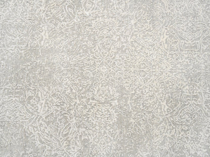 Modern / Contemporary hand-knotted wool/art silk rug in Beige, 6' x 6'1" — SKU O063272 (view 5)