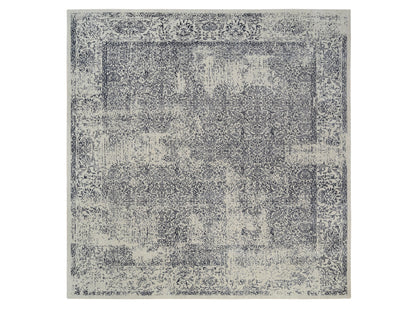 Grey 10'0" x 10'1" Modern / Contemporary Handloom Wool/Silk Rug - Sku: O063276