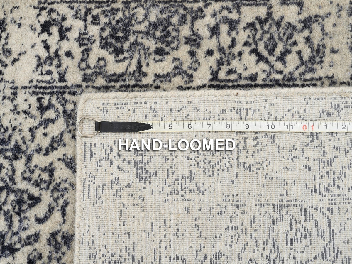 Modern / Contemporary hand-knotted wool/art silk runner in Gray, 2'7" x 12'2" — SKU O063277 (view 8)