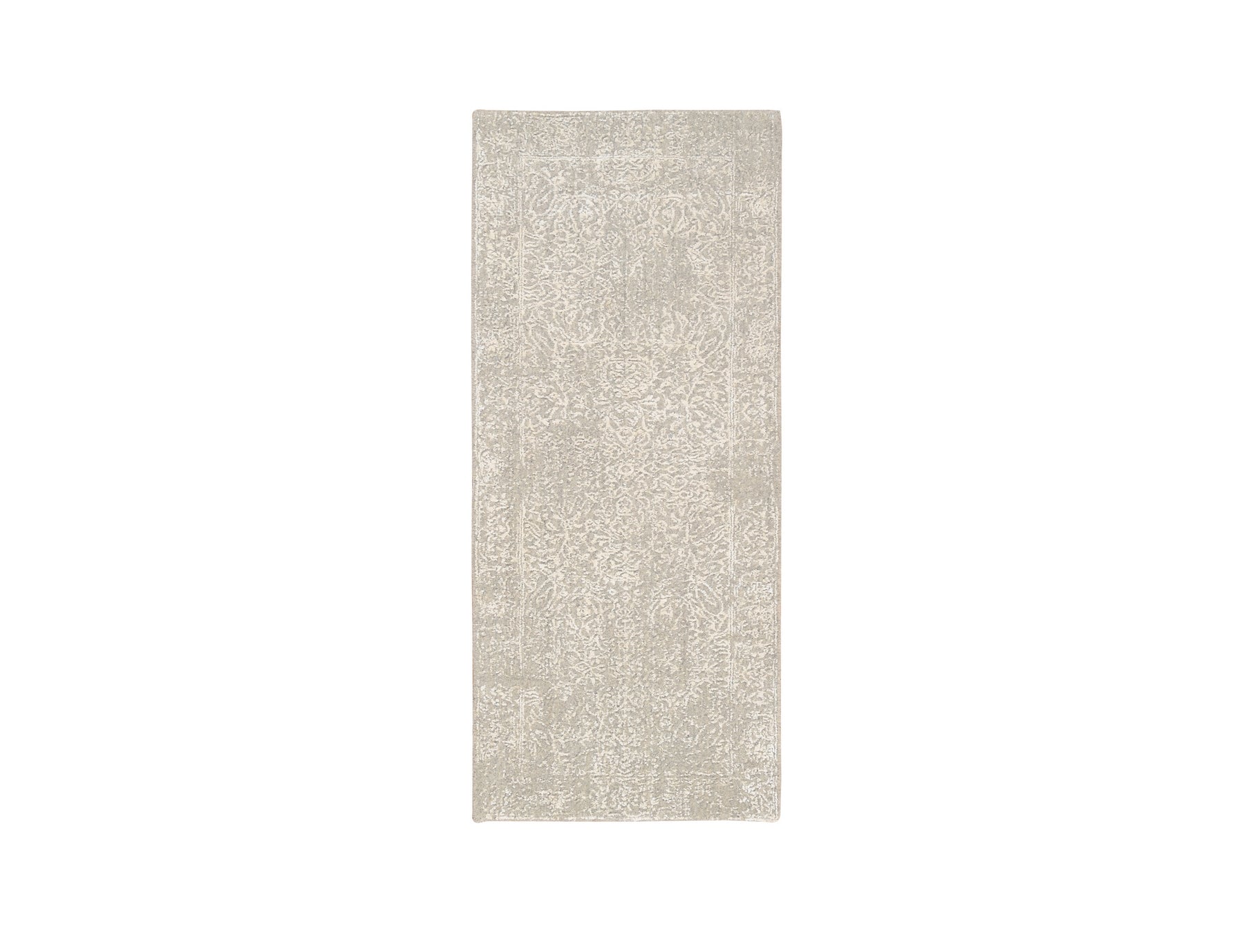 Beige 2'5" x 6'0" Modern / Contemporary Handloom Wool/Silk Rug - Sku: O063283