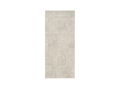 Modern / Contemporary hand-knotted wool/art silk runner in Beige, 2'5" x 6' — SKU O063283