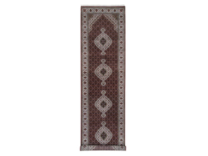 Red 4'1" x 16'0" Traditional Hand knotted Wool Rug - Sku: O063290