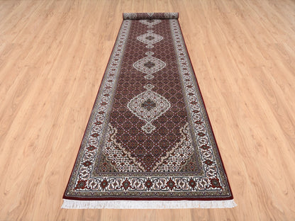 Red 4'1" x 16'0" Traditional Hand knotted Wool Rug - Sku: O063290