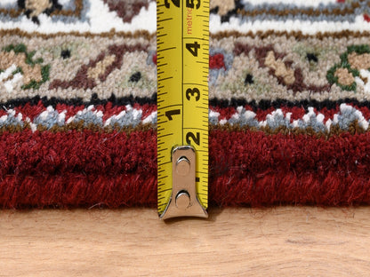 Red 4'1" x 16'0" Traditional Hand knotted Wool Rug - Sku: O063290